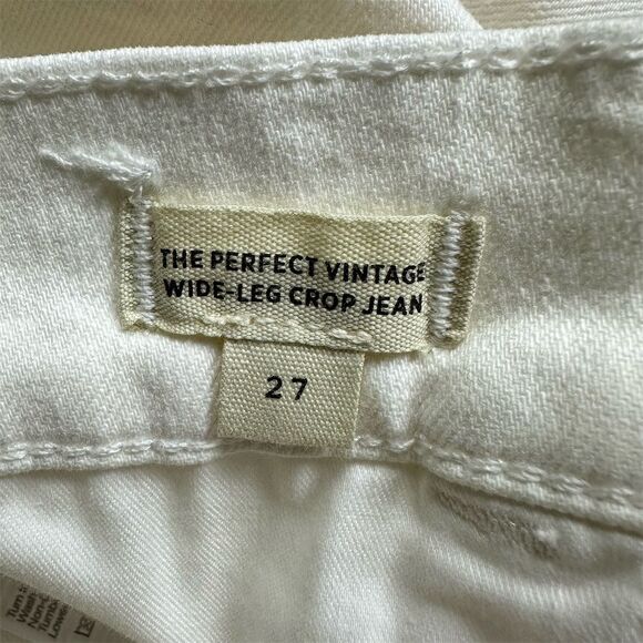 NWT Madewell Women's Perfect Vintage Wide-Leg Crop Jean Size 27 Tile White - Picture 8 of 13